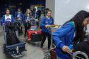  Estudantes participantes do programa Ganhando o Mundo, do Governo do Estado, chegam ao Aeroporto Afonso Pena após estudarem um semestre letivo na Nova Zelândia 