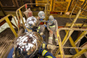 Exercício simulado mobiliza Portos do Paraná contra incêndios em shiploader