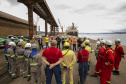 Exercício simulado mobiliza Portos do Paraná contra incêndios em shiploader