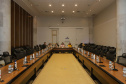 Curitiba, 25 de outubro de 2022 - Teleconferência referente a Missão OCDE no Paraná que aconteceu no Gabinete de Gestão Integrada (GGI) - Foto: Roberto Dziura Jr./AEN