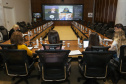 Curitiba, 25 de outubro de 2022 - Teleconferência referente a Missão OCDE no Paraná que aconteceu no Gabinete de Gestão Integrada (GGI) - Foto: Roberto Dziura Jr./AEN