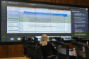 Curitiba, 25 de outubro de 2022 - Teleconferência referente a Missão OCDE no Paraná que aconteceu no Gabinete de Gestão Integrada (GGI) - Foto: Roberto Dziura Jr./AEN
