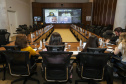 Curitiba, 25 de outubro de 2022 - Teleconferência referente a Missão OCDE no Paraná que aconteceu no Gabinete de Gestão Integrada (GGI) - Foto: Roberto Dziura Jr./AEN
