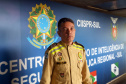 Reunião do gabinete de crise no Centro de Operações Cidade da Polícia