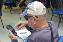 Curitiba, 08 de fevereiro de 2023 - Curso de smartfone para a terceira idade promovido pelo Celepar no Paraná Previdência.