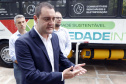 Apresentação do ônibus a gás