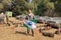  equipe paranaense que integra a Força Nacional no combate aos incêndios no Chile. Sargento do Corpo de Bombeiros Natanael Ronerson Kovalski e soldado da Polícia Militar Geovane Lins Mota dos Santos