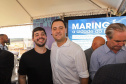  O governador Carlos Massa Ratinho Junior anunciou o início da usina fotovoltaica no aeroporto de Maringá.