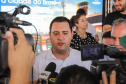  O governador Carlos Massa Ratinho Junior anunciou o início da usina fotovoltaica no aeroporto de Maringá.