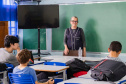 Atividade simula censo habitacional e ensina lição de cidadania em escola da rede estadual, em Curitiba