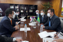 O governador Carlos Massa Ratinho Junior participou nesta terça-feira (07) de uma reunião com o vice-ministro da Agricultura, Silvicultura e Pesca do Japão, Atsushi Nonaka.