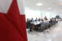 Paraná negocia fortalecimento de parceiras com o Canadá em diversas áreas. Governador em exercício, Darci Piana com a Cônsul-geral  do Canadá em São Paulo Heather Cameron e o chefe do escritório da Região Sul, Paulo Orlandi e os Secretarios Aldo Bona, da Ciência e Tecnologia  e Roni Miranda da Educação Foto Gilson Abreu/Aen