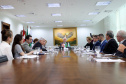 Paraná negocia fortalecimento de parceiras com o Canadá em diversas áreas. Governador em exercício, Darci Piana com a Cônsul-geral  do Canadá em São Paulo Heather Cameron e o chefe do escritório da Região Sul, Paulo Orlandi e os Secretarios Aldo Bona, da Ciência e Tecnologia  e Roni Miranda da Educação Foto Gilson Abreu/Aen