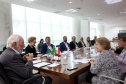 Paraná negocia fortalecimento de parceiras com o Canadá em diversas áreas. Governador em exercício, Darci Piana com a Cônsul-geral  do Canadá em São Paulo Heather Cameron e o chefe do escritório da Região Sul, Paulo Orlandi e os Secretarios Aldo Bona, da Ciência e Tecnologia  e Roni Miranda da Educação Foto Gilson Abreu/Aen