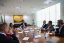 Governador Carlos Massa Ratinho Junior com Procurador Geral do Trabalho Dr José de Lima Ramos Pereira