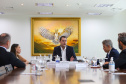 Governador Carlos Massa Ratinho Junior com Procurador Geral do Trabalho Dr José de Lima Ramos Pereira