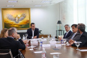 Governador Carlos Massa Ratinho Junior com Procurador Geral do Trabalho Dr José de Lima Ramos Pereira