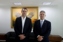 Governador Carlos Massa Ratinho Junior com Procurador Geral do Trabalho Dr José de Lima Ramos Pereira