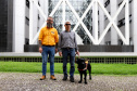 Governo recebe Rock e Roberto Leite, dupla de cego e cão-guia que vai trabalhar em órgão estadual