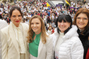 Curitiba, 22 de julho de 2023 - Dentro da programação da Campanha Paraná Unido no Combate ao Feminicídio, promovido pelo Governo do Estado, aconteceu caminhada pela Rua XV de Novembro, centro de Curitiba, com a participação da modelo Luiza Brunet.
