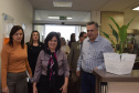 A ministra da Saúde, Nísia Trindade, visitou as instalações da Secretaria de Estado da Saúde (Sesa) nível central nesta terça-feira (25)