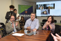 A ministra da Saúde, Nísia Trindade, visitou as instalações da Secretaria de Estado da Saúde (Sesa) nível central nesta terça-feira (25)