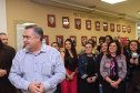 A ministra da Saúde, Nísia Trindade, visitou as instalações da Secretaria de Estado da Saúde (Sesa) nível central nesta terça-feira (25)