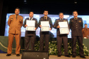 O governador em exercício Darci Piana participou nesta segunda (24) no Museu Oscar Niemeyer, em Curitiba, da formatura de 35 oficiais da Polícia Militar e do Corpo de Bombeiros no Curso Superior de Polícia