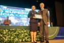 O governador em exercício Darci Piana participou nesta segunda (24) no Museu Oscar Niemeyer, em Curitiba, da formatura de 35 oficiais da Polícia Militar e do Corpo de Bombeiros no Curso Superior de Polícia