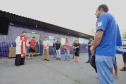  Caminhoneiros recebem a bênção de São Cristóvão no Pátio de Triagem do Porto de Paranaguá