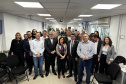 A ministra da Saúde, Nísia Trindade, visitou as instalações da Secretaria de Estado da Saúde (Sesa) nível central nesta terça-feira (25)
