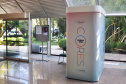  Caixa sensorial do projeto Ópera das Cores no hall da agência do BRDE