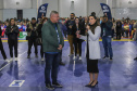 Guaratuba, 28 de agosto de 2023 - A primeira dama, Luciana Saito Massa, participou da abertura do Jogos da Integração da Idoso.