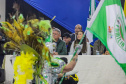 Guaratuba, 28 de agosto de 2023 - A primeira dama, Luciana Saito Massa, participou da abertura do Jogos da Integração da Idoso.
