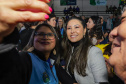 Guaratuba, 28 de agosto de 2023 - A primeira dama, Luciana Saito Massa, participou da abertura do Jogos da Integração da Idoso.