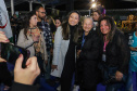 Guaratuba, 28 de agosto de 2023 - A primeira dama, Luciana Saito Massa, participou da abertura do Jogos da Integração da Idoso.