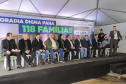 Lapa, 10 de agosto de 2023 - O governo do Paraná realiza na Lapa a entrega de 118 moradias populares, sendo 94 por meio do programa Casa Fácil.