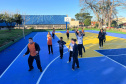 Governo do Paraná inicia projeto-piloto de instalação de pisos em quadras esportivas em Jandaia do Sul