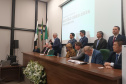 posse do novo presidente do Conselho Regional de Medicina Veterinária, Adolfo Yoshiaki Sasaki, nesta segunda-feira, na Fetaep