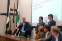posse do novo presidente do Conselho Regional de Medicina Veterinária, Adolfo Yoshiaki Sasaki, nesta segunda-feira, na Fetaep