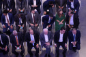 A disputa do Lote 2 do novo pacote de concessões rodoviárias do Paraná aconteceu na sede da B3, a Bolsa de Valores, em São Paulo, com a participação do governador Carlos Massa Ratinho Junior e do ministro dos Transportes, Renan Filho.