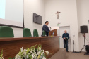 posse do novo presidente do Conselho Regional de Medicina Veterinária, Adolfo Yoshiaki Sasaki, nesta segunda-feira, na Fetaep