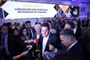 A disputa do Lote 2 do novo pacote de concessões rodoviárias do Paraná aconteceu na sede da B3, a Bolsa de Valores, em São Paulo, com a participação do governador Carlos Massa Ratinho Junior e do ministro dos Transportes, Renan Filho.