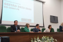 posse do novo presidente do Conselho Regional de Medicina Veterinária, Adolfo Yoshiaki Sasaki, nesta segunda-feira, na Fetaep