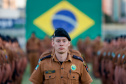 Governador Carlos Massa Ratinho Junior participa da cerimônia que marca a conclusão do treinamento dos novos policiais militares.