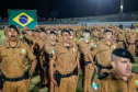 Governador Carlos Massa Ratinho Junior participa da cerimônia que marca a conclusão do treinamento dos novos policiais militares.