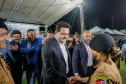 Governador Carlos Massa Ratinho Junior participa da cerimônia que marca a conclusão do treinamento dos novos policiais militares.