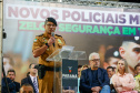 Governador Carlos Massa Ratinho Junior participa da cerimônia que marca a conclusão do treinamento dos novos policiais militares.
