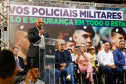 Governador Carlos Massa Ratinho Junior participa da cerimônia que marca a conclusão do treinamento dos novos policiais militares.