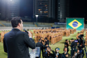 Governador Carlos Massa Ratinho Junior participa da cerimônia que marca a conclusão do treinamento dos novos policiais militares.